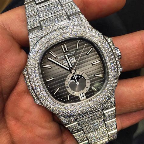 iced out Patek Philippe nautilus